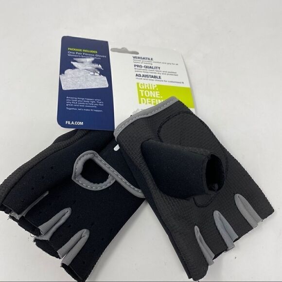 Fila Women’s Workout Cycling Peleton Spinning Fingerless Gloves S/M New - Picture 2 of 7